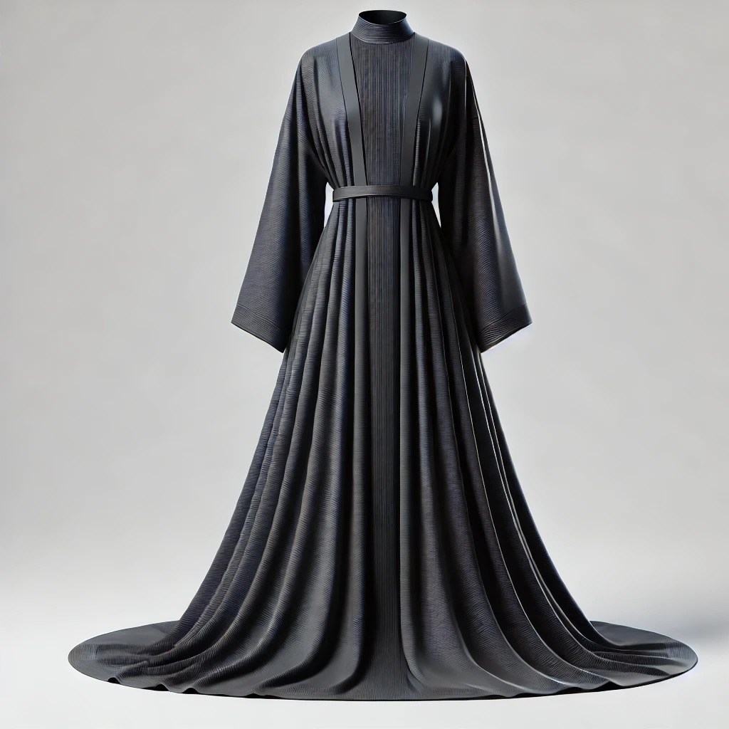 Picture of two evening dresses stacked on top of each other.